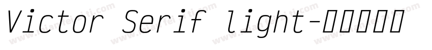 Victor Serif light字体转换